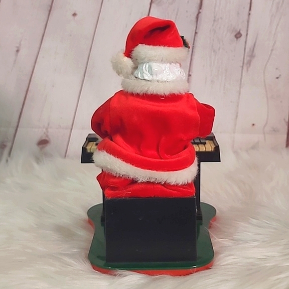 Vintage 90s Jazzy Piano Pals Santa Claus UNTESTED Christmas Animated Decor - Picture 9 of 16